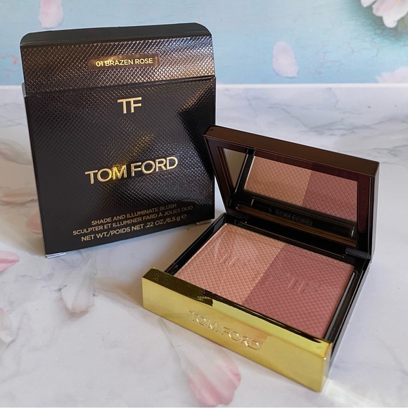 Tom Ford Shade and Illuminate Blush Duo 01 Brazen Rose 0.22oz/6.5g NIB